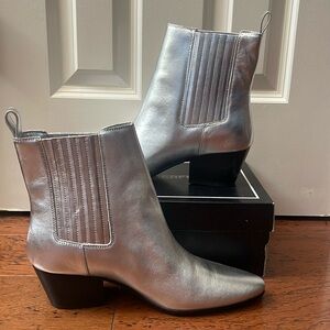 J.Crew Piper ankle boots in silver leather